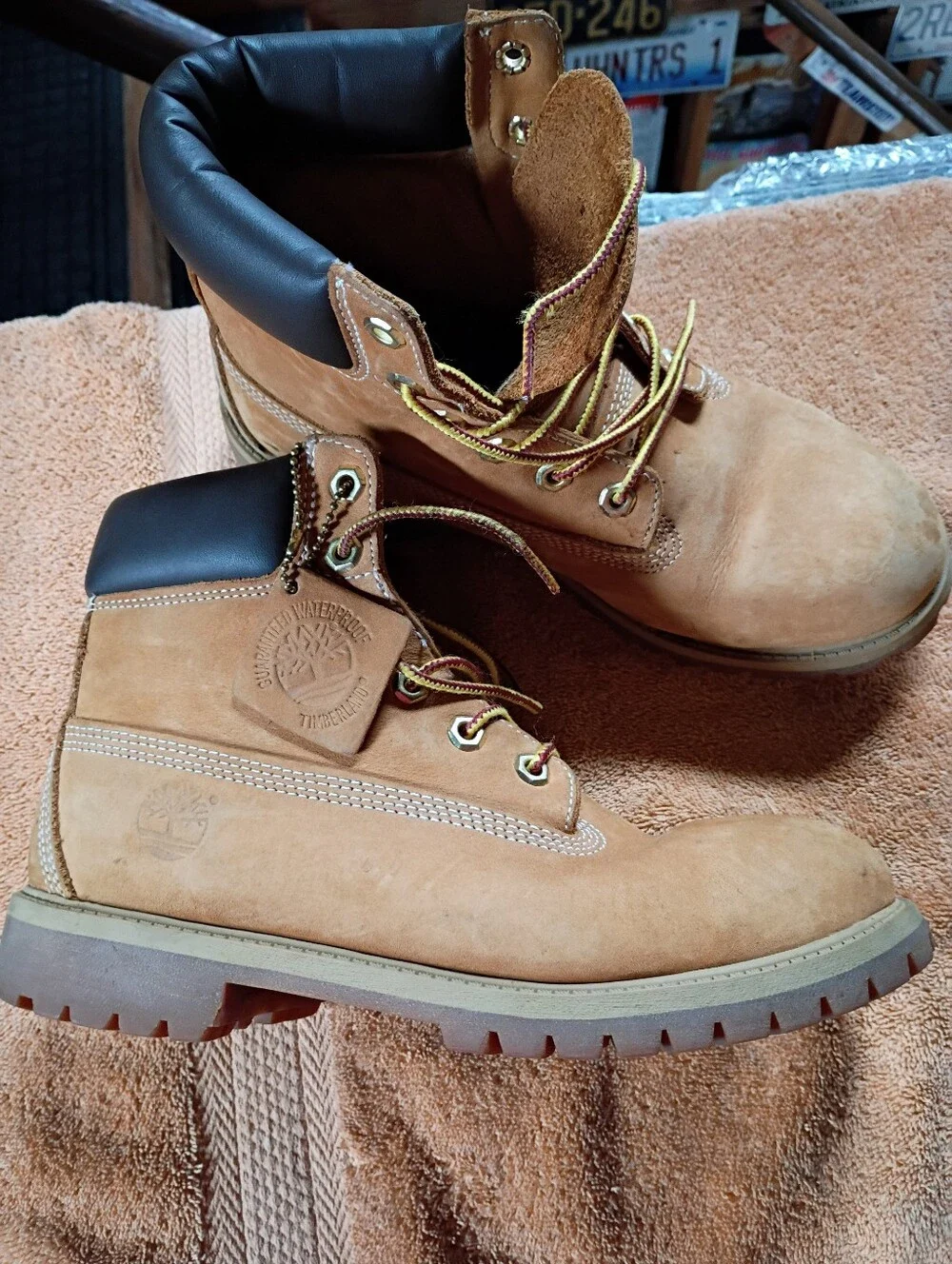 Timberland Wheat Brown Waterproof Lace-Up Work Boots